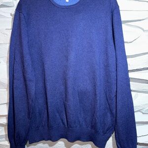Hickey Freeman Crew Neck Cotton & Cashmere Sweater. Sz LG